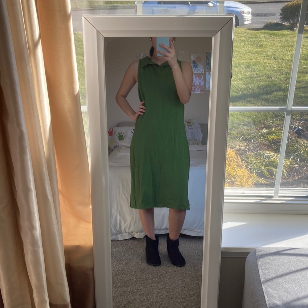 Talbots Vintage Green Midi Dress